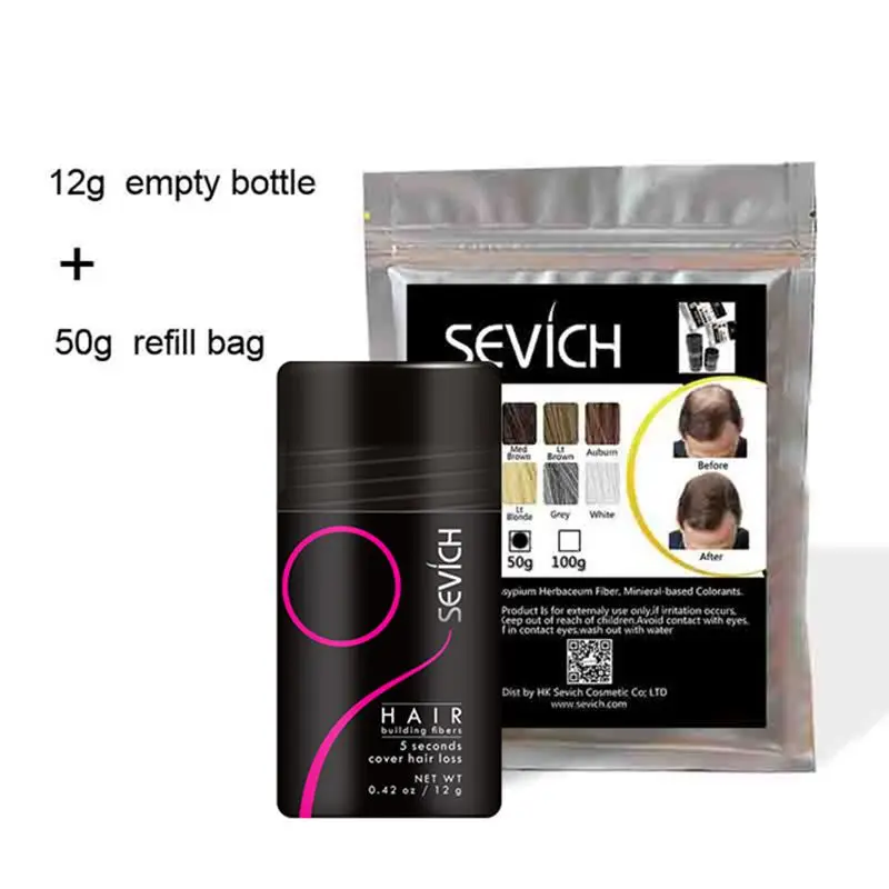 Sevich 50 г волосы строительные волокна пополнения мешок + 12 пустая бутылка