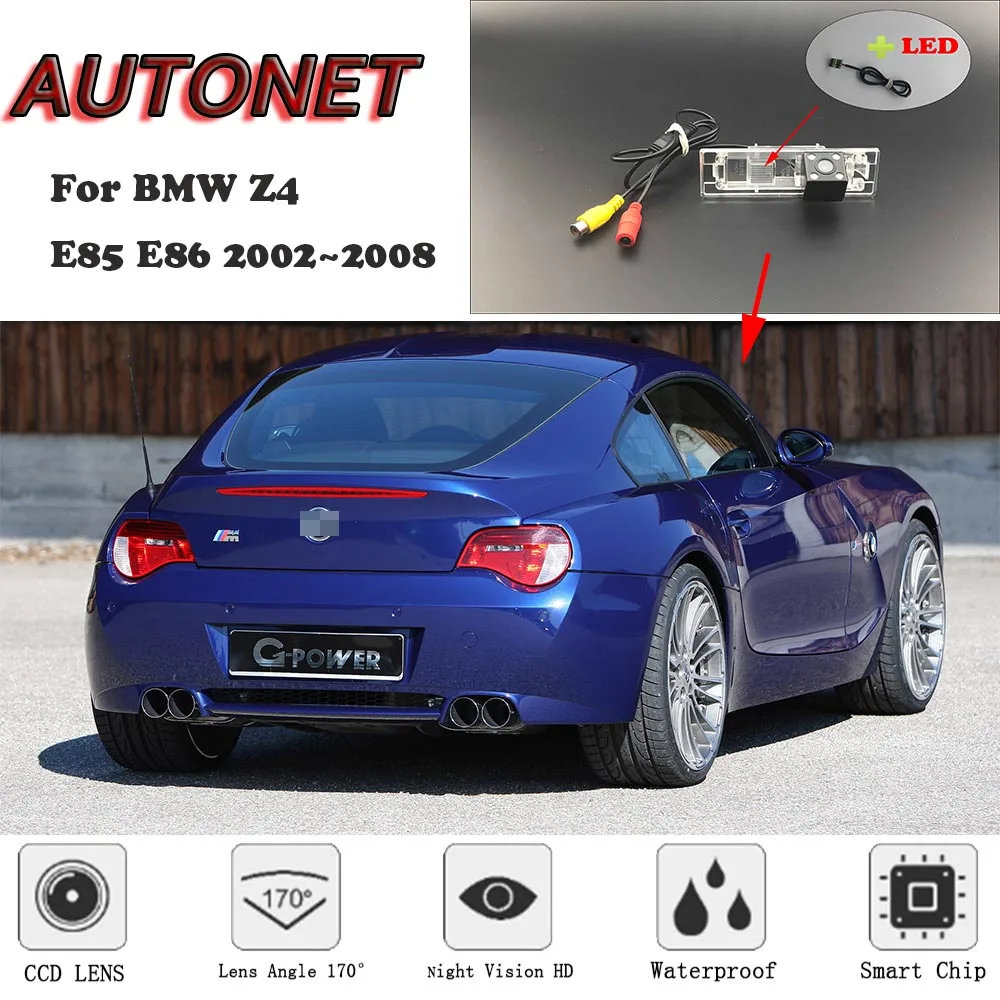 Осенняя HD камера заднего вида ночного видения для BMW Z4 E85 E86 2002 ~ 2008 CCD/камера