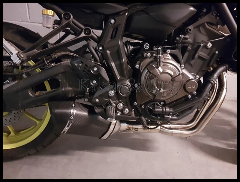 MT07 FZ07 углеволоконные akrapovic выхлопной глушитель мото полная система скольжения для Yamaha mt-07 FZ-07 Tracer- XSR700