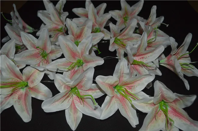 Батарея приведенный в действие искусственное шампанское цветы лилии гирлянда