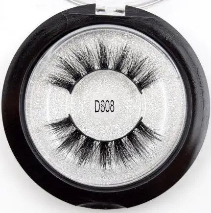 D808 Ресницы 3D норки ресницы ручной Природный крест Длинные норки ресницы составляют Многоразовые Накладные ресницы Полный Газа Lashes D808 - Длина: D808