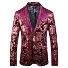 Мужской весенний приталенный Блейзер MOGU, Модный хлопковый однобортный пиджак размера плюс с принтом, на двух пуговицах, 5 цветов
