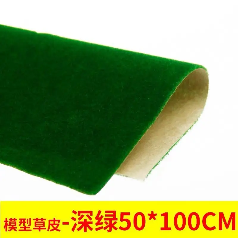 dark green 50x100cm 25x25 см 50x50 см 50x100 см пейзаж трава коврик для модели поезда клейкая бумага расположение пейзажей газон Diorama аксессуары - Цвет: dark green 50x100cm