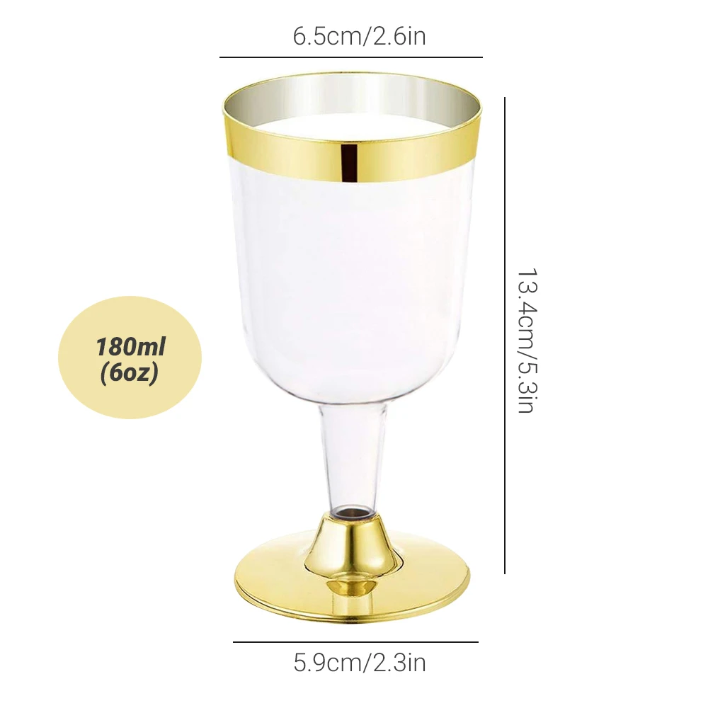 6 шт 190 мл одноразовые пластиковые красное вино стекло шампанского флейта