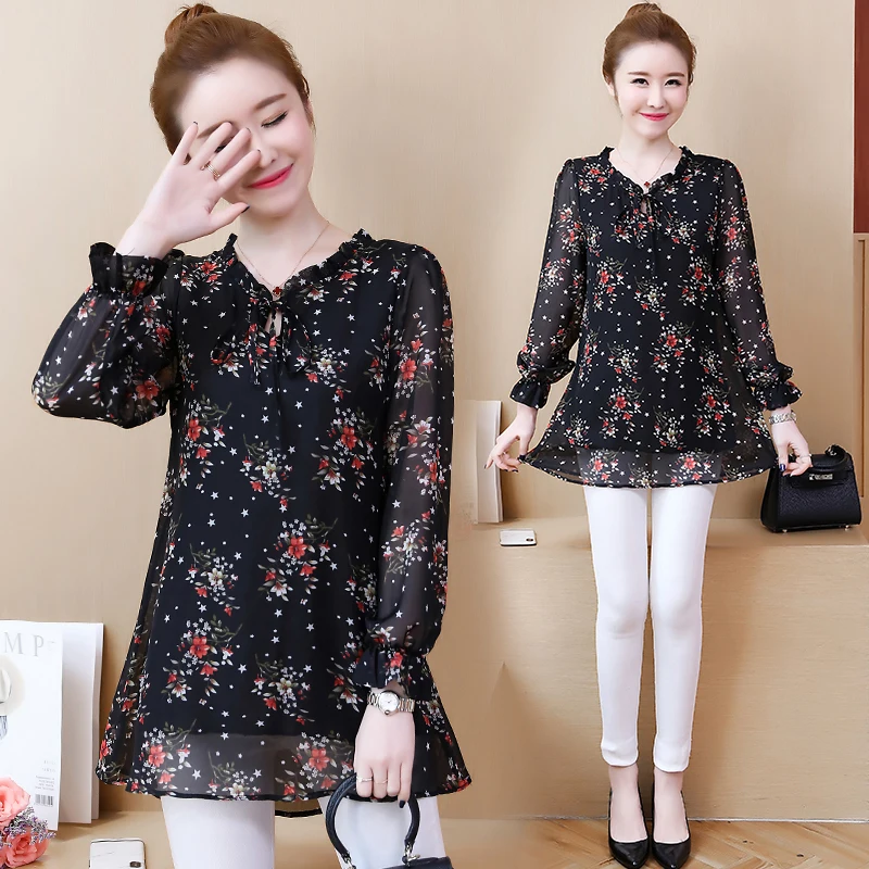 Blusas Mujer De Moda 2020 кимоно Повседневная Цветочная шифоновая блузка для женщин рубашки