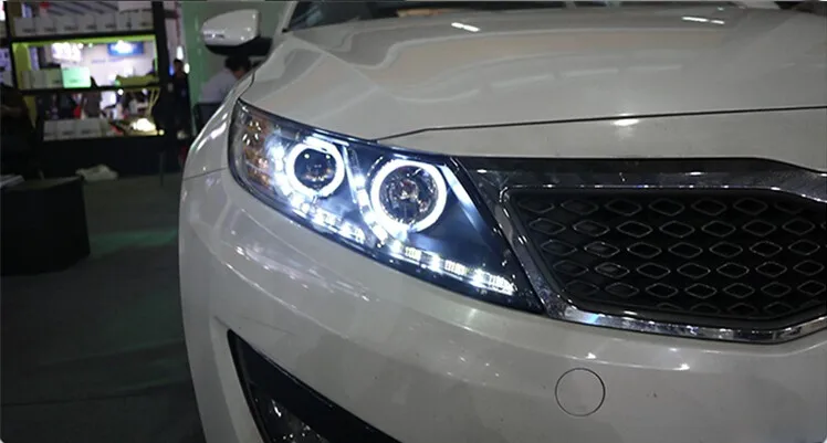 Автомобильный Стайлинг светодиодный HID Рио светодиодный фары передняя фара для KIA K5 2011 2012 2013 bi-ксеноновая линзы ближнего и дальнего света