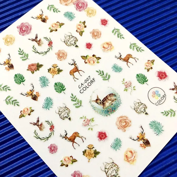 CA-7 Новейшие 3d наклейки для ногтей SOLONAIL hanyi-28 bambi deer Stamp Переводные картинки Инструменты для украшения ногтей - Цвет: CA-7