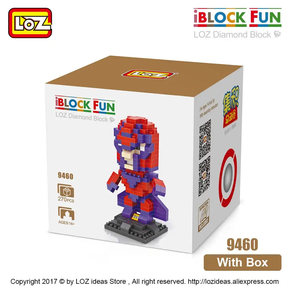 9460 With Box LOZ, алмазные блоки, супергерои, строительные блоки, Мини фигурки, Детские супергерои, кирпичи, пластиковые сборные игрушки для детей - Цвет: 9460 With Box