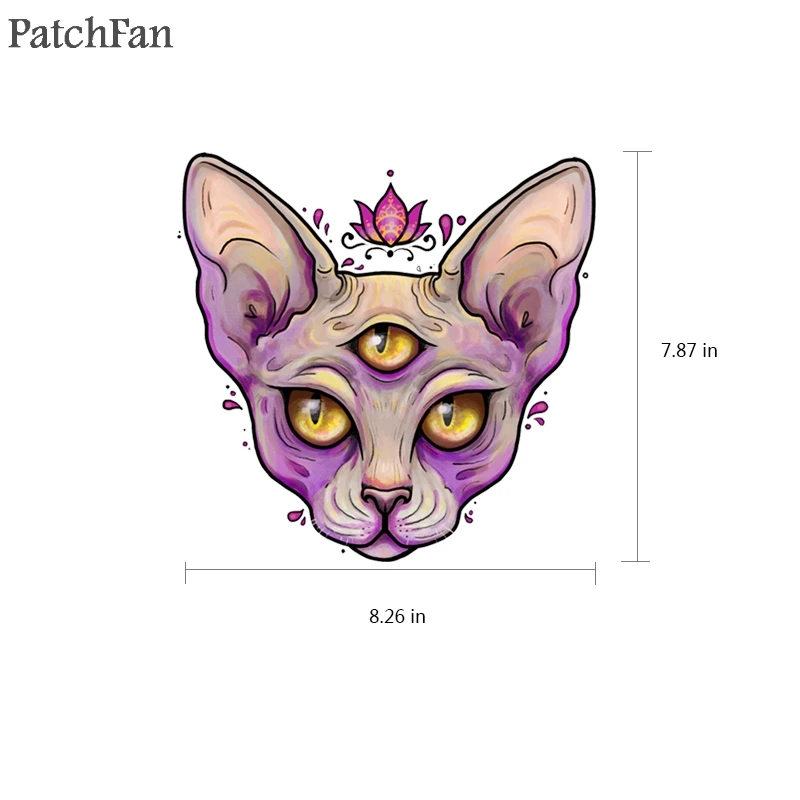Patchfan кошка гладильная переводы нашивки тепла Пресс наклейки для семьи милые патч