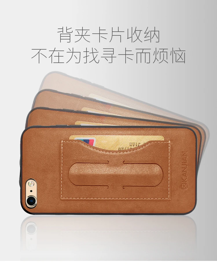 SFor-funda de tel&eacute;fono para Iphone 6s, cubierta de cuero PU + TPU con ranura para tarjeta, para Apple Iphone 6s, 4,7-1