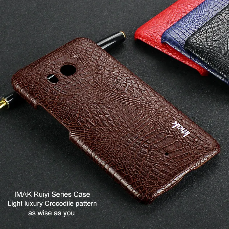 IMAK Luxury Crocodile PU Leather Case for HTC U11 case Fashion Business Back Cover Protective Shell Phone cases For |