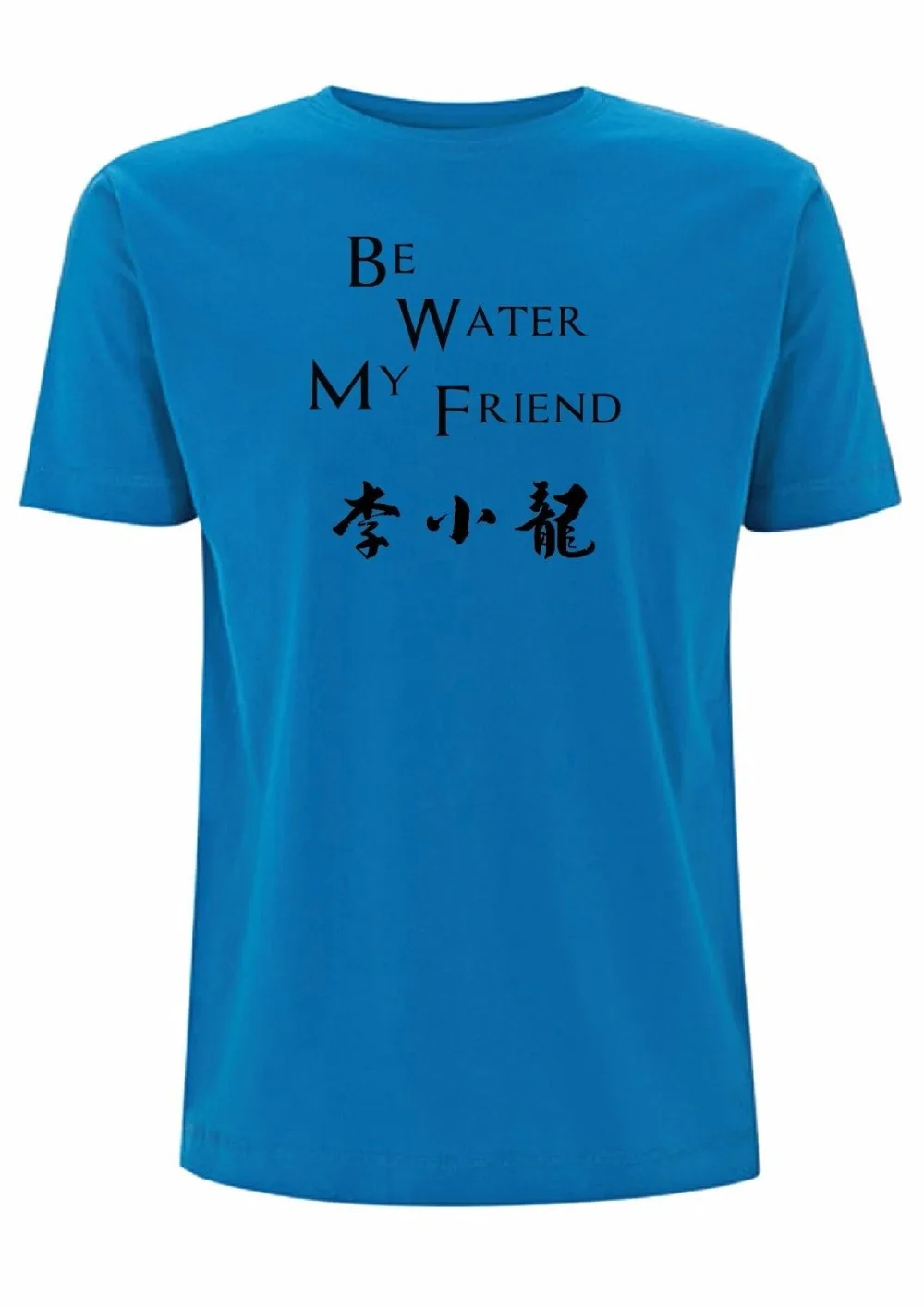 Мужская футболка с принтом Брюса Ли Be Water My Friend коллекция Лето 2019|Мужские