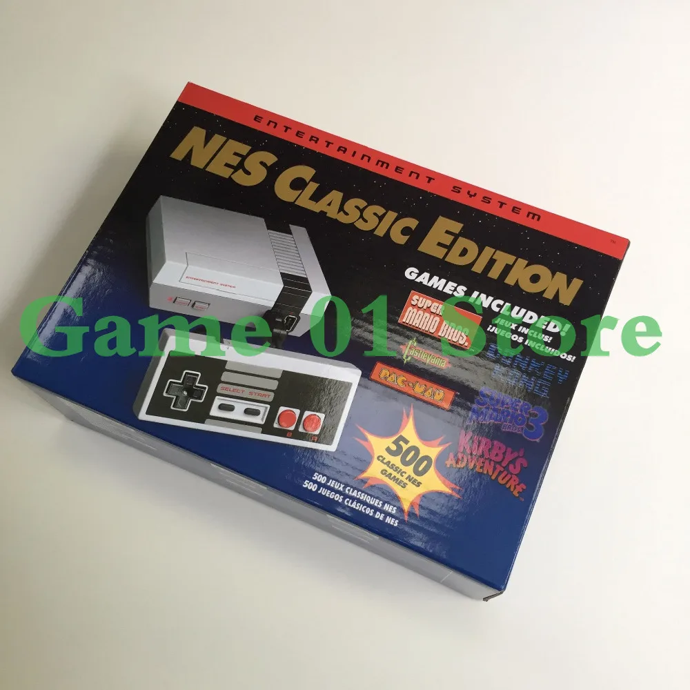 Мини ТВ портативная игровая консоль для игр Nes Встроенный 500 различных PAL & NTSC