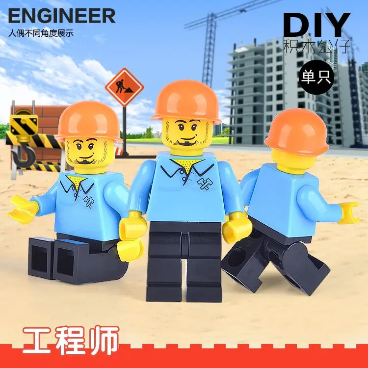 Конструктор со шляпой супер герои Звездные войны сделай сам минифиг сборные