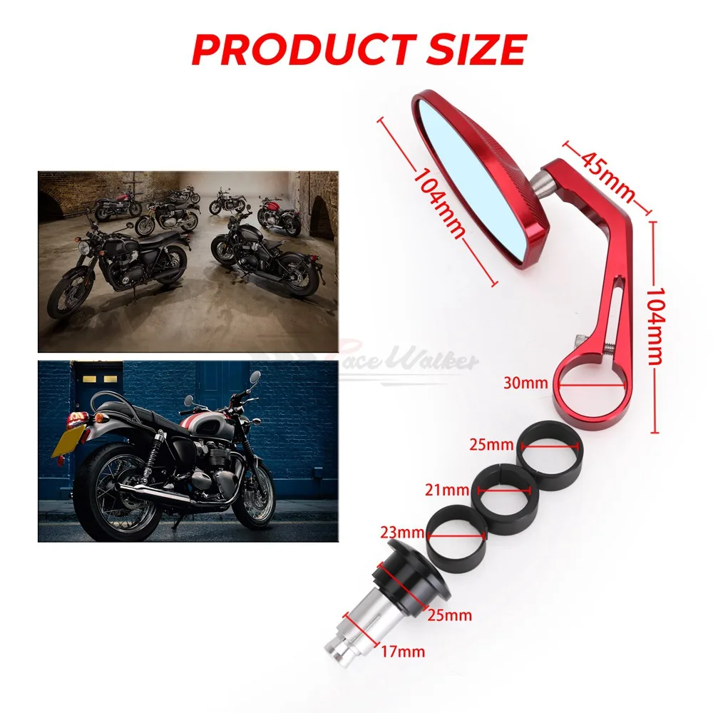 Универсальный алюминиевый 7/8 &quotРуль для мотоцикла боковые зеркала заднего вида
