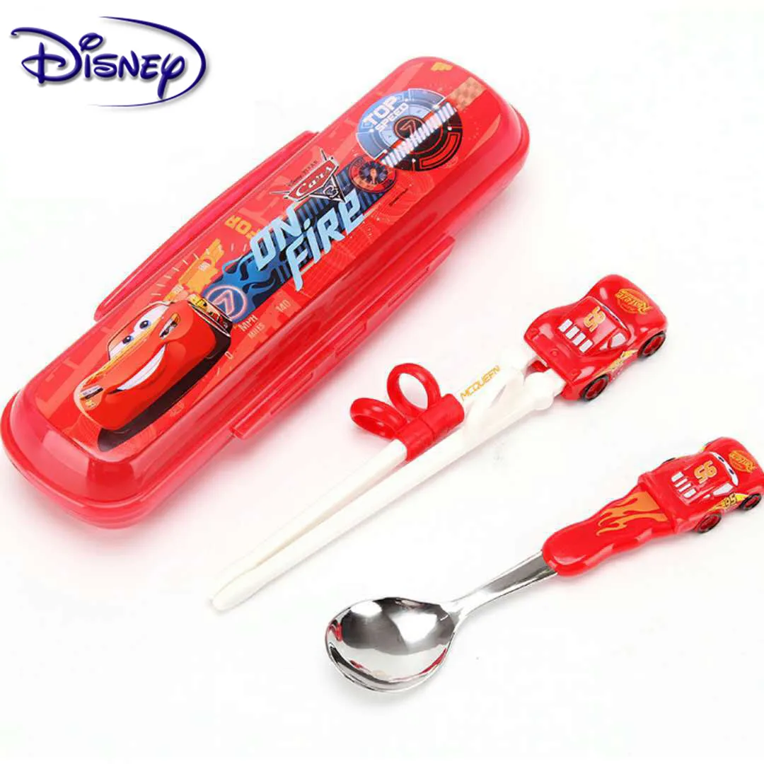 

Disney tableware children learn chopsticks baby training chopsticks auxiliary chopsticks practice chopsticks spoon set spoon