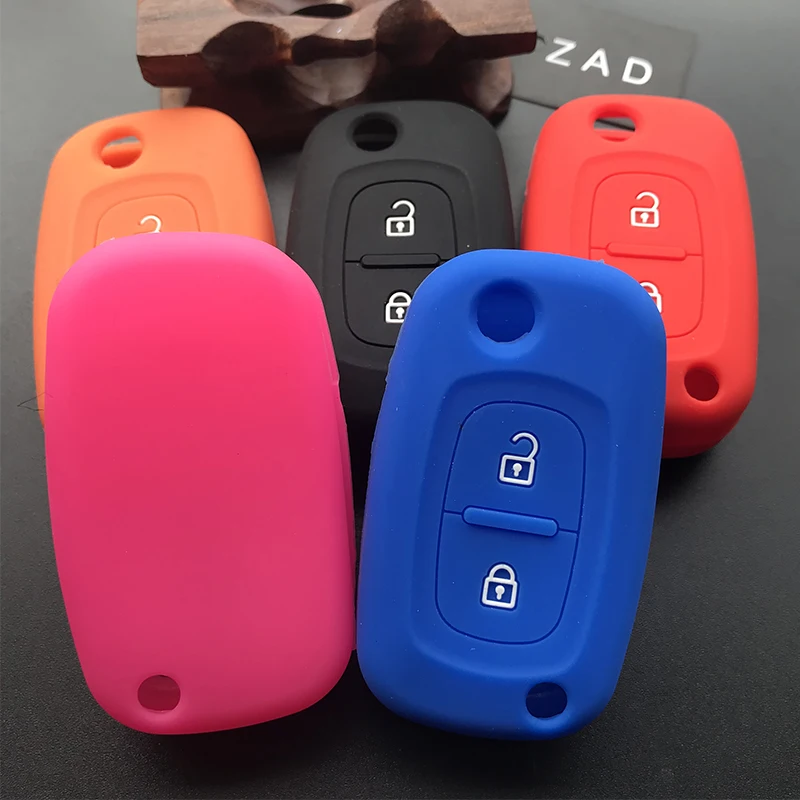 Силиконовый чехол ZAD для автомобильного ключа Renault Modus Clio Megane Kangoo Auto 2 кнопки