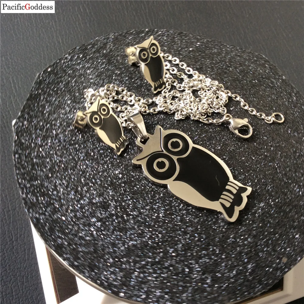 

owl stainless steel necklace pendant for best gift