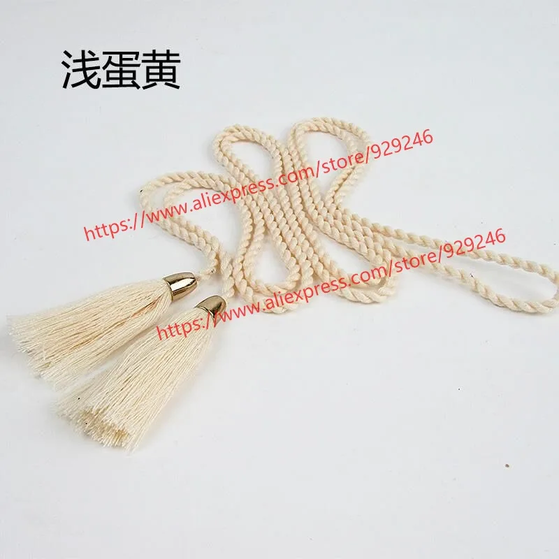 light yellow 4 шт./партия, 0,3 см, Модная тонкая оплетка, пояс, розовый, черный, светло-желтый, темно-синий, шнурки для ботинок, домашний текстильный аксессуар, шляпа - Цвет: light yellow