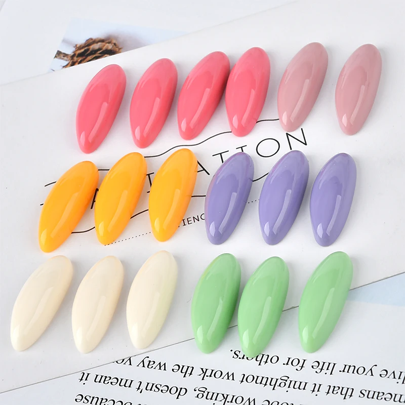 Чистый цвет Длинные овальные абстрактные манго DIY серьги зажим для ушей пластырь