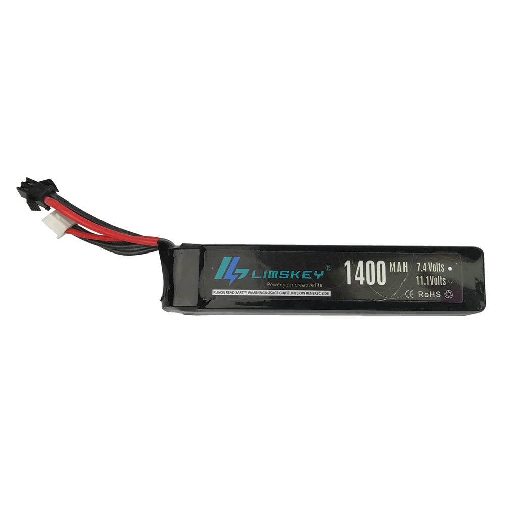 Limskey Lipo батарея 11,1 V 1400MAH 25C мини Lipo батарея для страйкбола пневматические пистолеты пистолет винтовка пистолетный металл с мини Tamiya