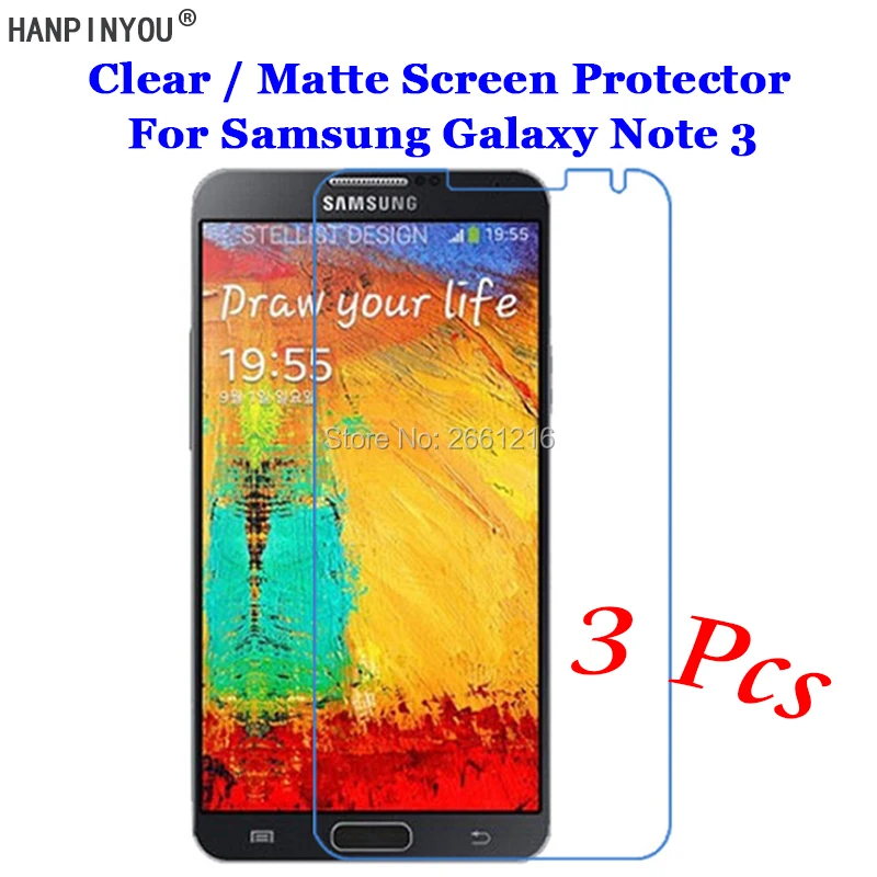 3 шт./лот для Samsung Galaxy Note III N900 5 7 дюйма HD Прозрачная/Антибликовая матовая защитная