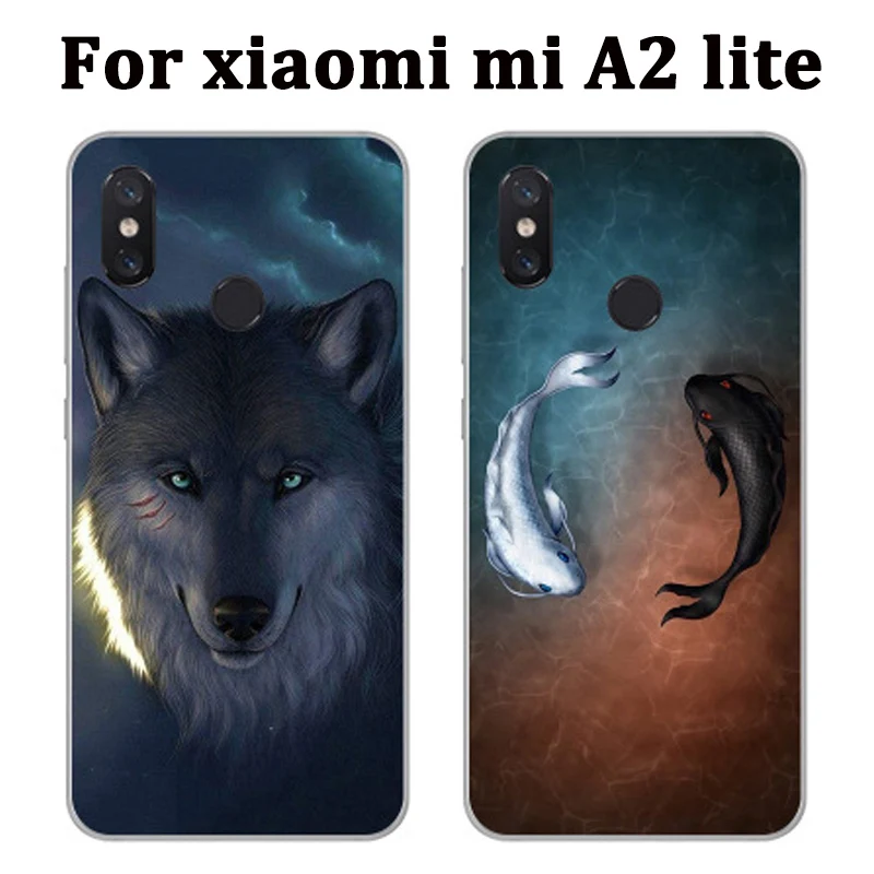 Чехол для xiaomi mi A2 lite мягкий силиконовый чехол с милым мультяшным рисунком A2lite