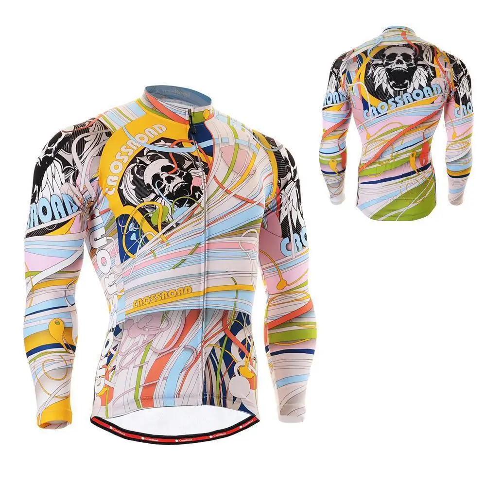 Техническая уникальная графическая Мужская велосипедная Джерси с длинным