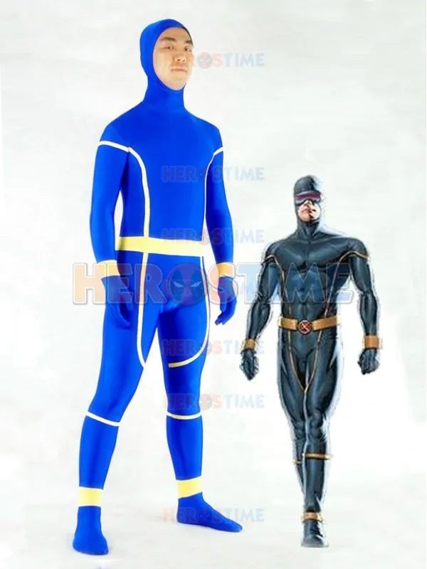 Новый пользовательский X men Cyclops мужской костюм супергероя Хеллоуин Косплей