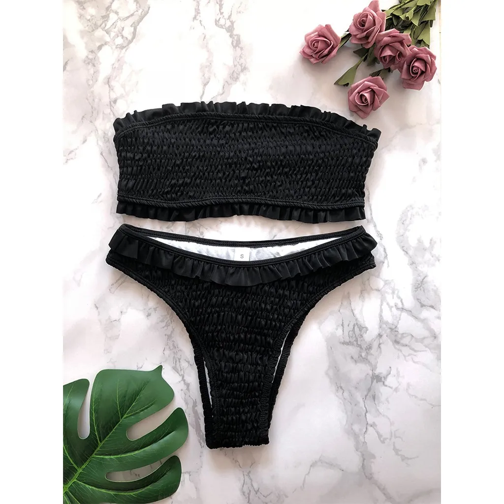 Купальник бикини 2020 женский Сексапильный пуш ап мягкий бюстгальтер пляжный с