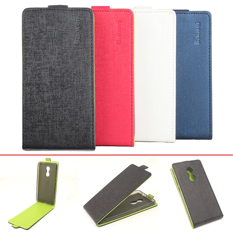 Для Xiaomi Redmi Note 4 чехол для телефона чистый цвет вверх-вниз Открытый Вертикальный