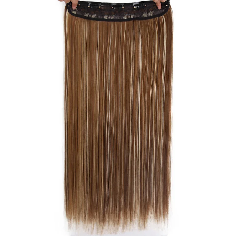 AISI BEAUTY Clip one piece Синтетические длинные прямые волосы для наращивания Ombre розовый фиолетовый 2" Накладные разноцветные женские волосы - Цвет: 6H613