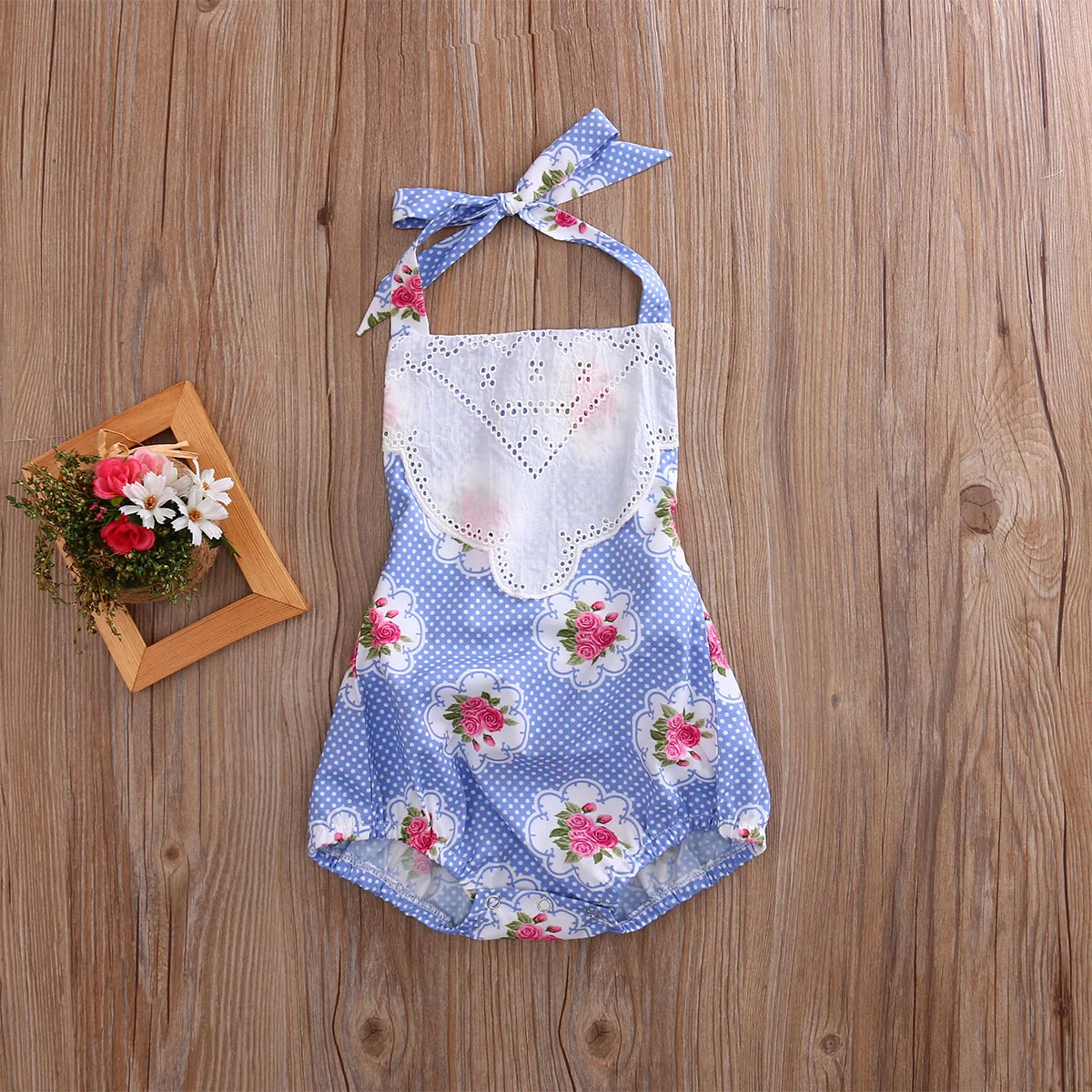 Новый Лето 2017 г. цветочным рисунком для маленьких девочек сарафан без рукавов