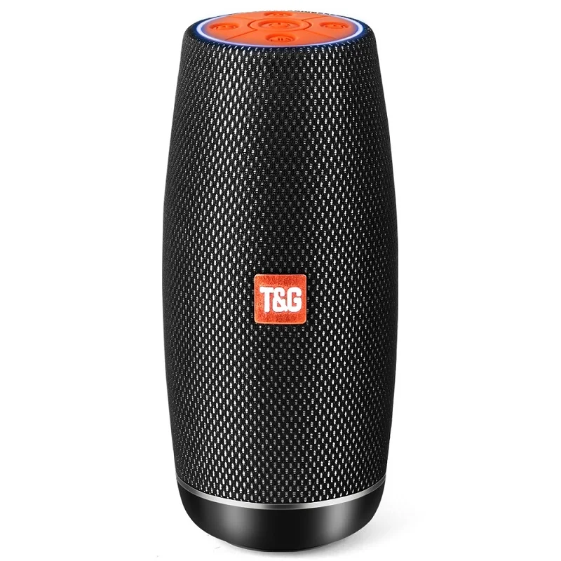 black and sliver TOPROAD Bluetooth динамик 10 Вт беспроводной Hi-Fi стерео Колонка ткань сабвуфер Портативный динамик s Поддержка TF карта FM радио USB AUX - Цвет: black and sliver
