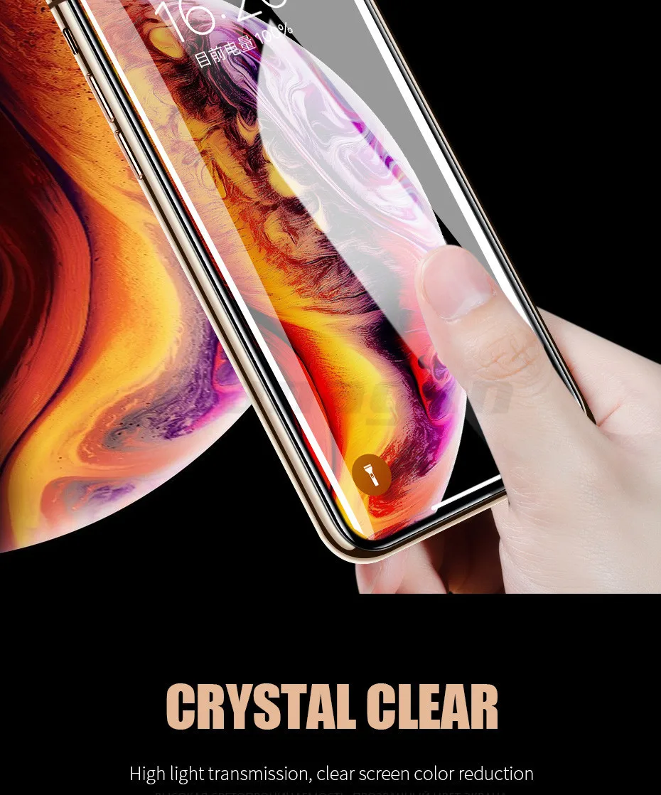 10D Защитное стекло для IPhone 6 6s 7 8 Plus XR X стекло полное покрытие для IPhone Xs Max защита экрана закаленное стекло