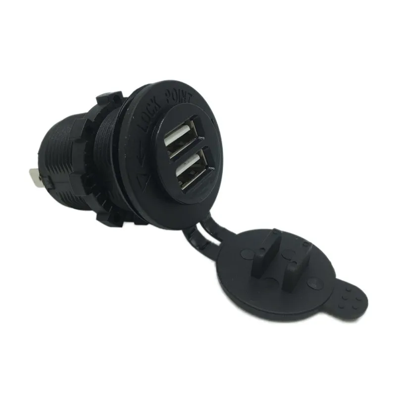 DC12V двойной USB зарядное устройство адаптер питания розетка для автомобильного