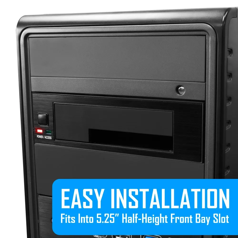 

Universal Hot Swap Mobile Rack for 2.5" or 3.5" SSD HDD Internal Tray-Less 2.5/3.5 Inch SATA Hard Drive Backplane Enclosure