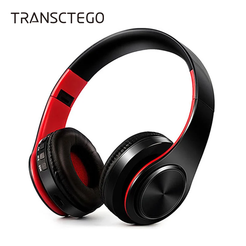 TRANSCTEGO Bluetooth наушники беспроводные 4,1 стерео Bluetooth гарнитура fm-радио TF карта растворитель для звонков наушники