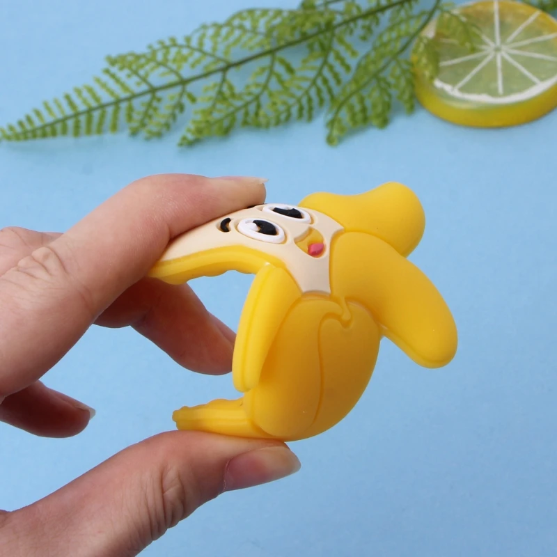 Прекрасный банан силиконовый Прорезыватель Жевательная для прорезывания зубов