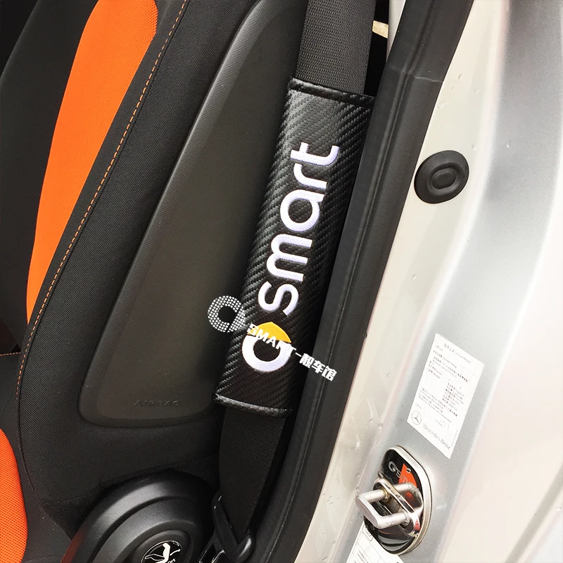 Умный 453 Fortwo Forfour Логотип Вышивка PU автомобильный ремень безопасности подушка на