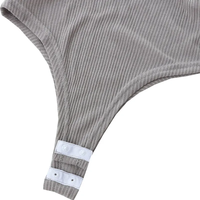 Сексуальное боди Женский Облегающий комбинезон с высоким воротником облегающие