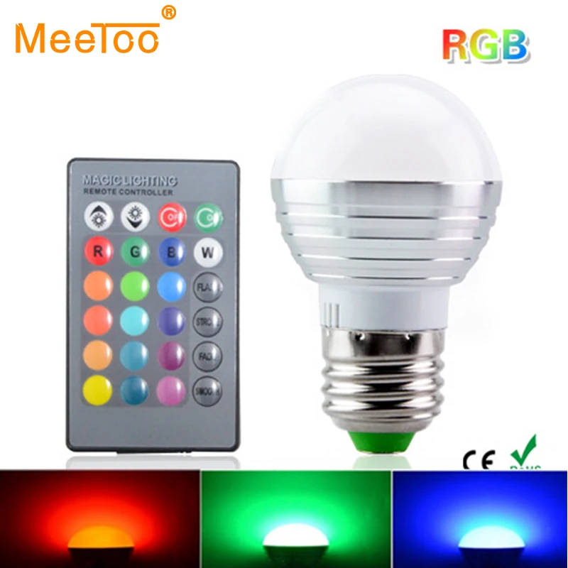 Светодиодный Рождественский светильник ing E27 9 Вт RGB 110 В 220 16 цветов светодиодный с