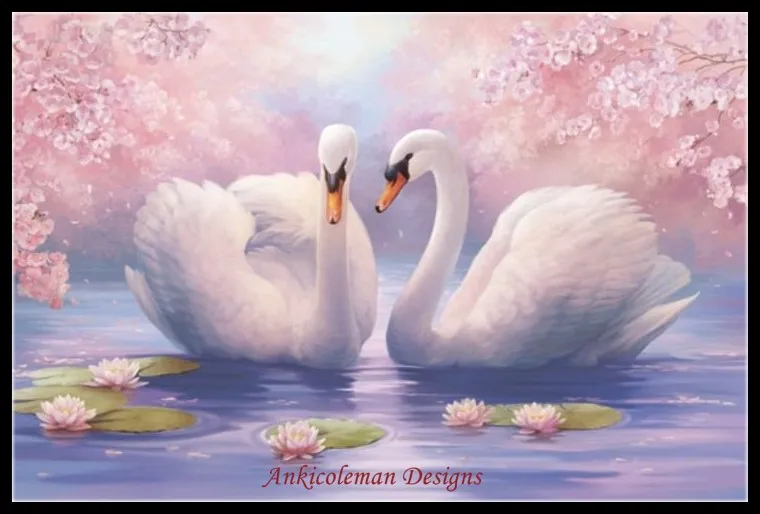 

Needlework for embroidery DIY DMC Color High Quality - Counted Cross Stitch Kits 14 ct Oil painting - Swan's Spring
