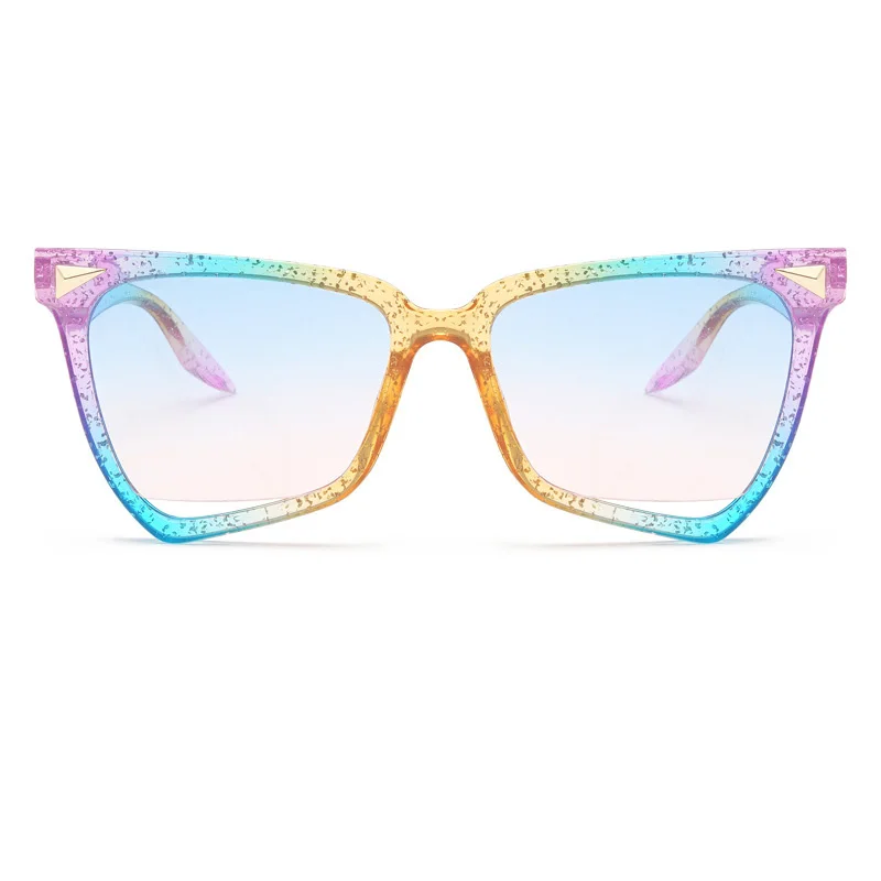 Брендовые Дизайнерские Модные Цветные солнцезащитные очки с большой оправой