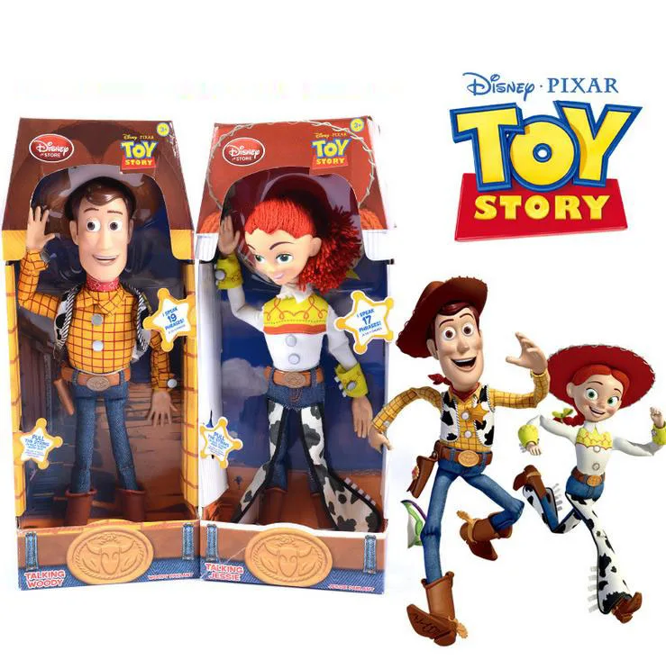 Экшн фигурка Disney Pixar История игрушек говорящая из ПВХ кукла Вуди Джесси