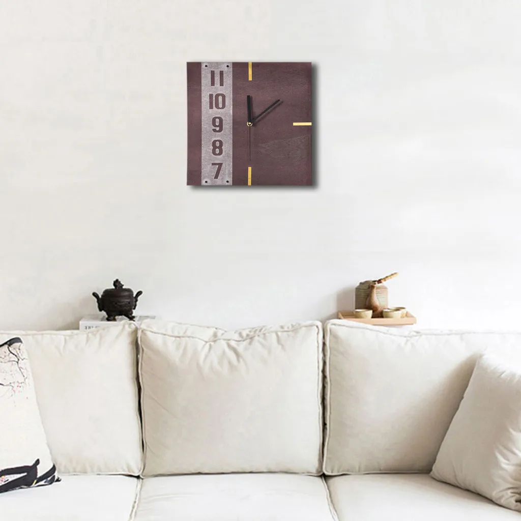 Wooden Wall Clock Saat Relogio De Parede Living Room Decorated Retro Creative Home Decoration Watch 30cm*30cm drop ship | Дом и сад