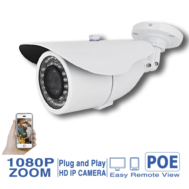 Onvif 2mp ip-камера открытый Водонепроницаемый CCTV 1080 P HD сети пуля Камера 2 megapixelmotorized