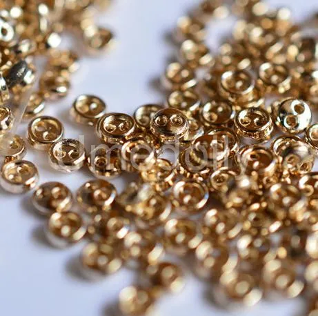 gold 30 шт. 3 мм 4 мм 5 мм Кнопки DIY Кукла Одежда Металлические Мини пуговицы 1/6 1/8 BJD Barbies Blyth Pullip куклы аксессуары для шитья одежды - Цвет: gold