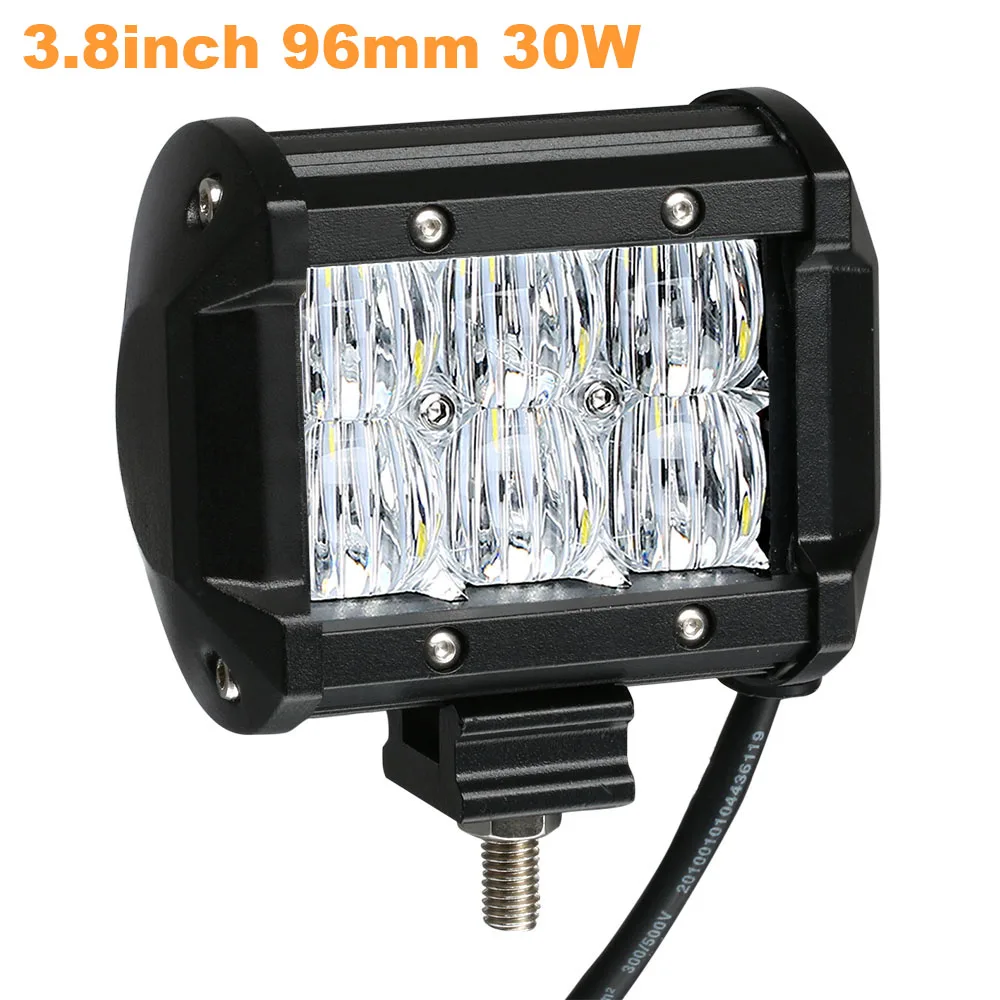 1PC 30W Flood Weketory 4 6,5 9,3 12 17 дюймов 30 Вт 60 Вт 90 Вт 120 Вт 180 Вт 5D светодиодный рабочий светильник для трактора лодки внедорожника 4WD 4x4 грузовик внедорожник ATV 12 в 24 В - Цвет: 1PC 30W Flood
