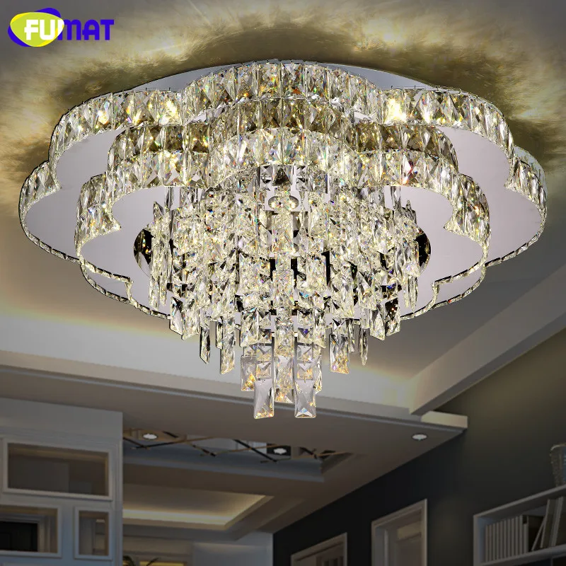 Современная светодиодная люстра FUMAT хрустальный светильник К9 в форме цветка